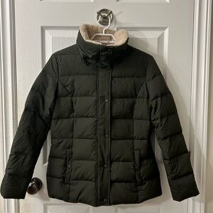Ralph Lauren down filled jacket green women’s size small warm soft comfy